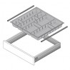 HETTICH 9135408 Architech OrgaTray ukončovací profil 500mm chróm