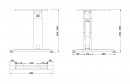 MILADESIGN podnož s reguláciou krajná G3 ST223R biela