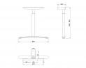 MILADESIGN podnož s reguláciou stredová Linear LN3102R antracit
