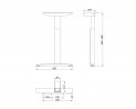 MILADESIGN podnož s reguláciou krajná Linear LN3603R strieborná