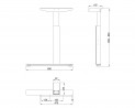 MILADESIGN podnož s reguláciou krajná Linear LN3601R strieborná