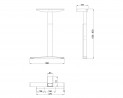 MILADESIGN podnož s reguláciou krajná Linear LN3403R strieborná