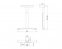 MILADESIGN podnož s reguláciou stredová Linear LN3402R strieborná