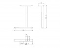 MILADESIGN podnož s reguláciou krajná Linear LN3401R strieborná