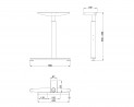MILADESIGN podnož s reguláciou krajná Linear LN3303R strieborná