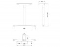MILADESIGN podnož s reguláciou stredová Linear LN3302R strieborná