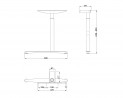 MILADESIGN podnož s reguláciou krajná Linear LN3301R strieborná