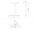 MILADESIGN podnož s reguláciou krajná Linear LN3103R strieborná