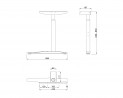 MILADESIGN podnož s reguláciou krajná Linear LN3101R strieborná