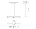 MILADESIGN podnož stredová Linear LN3602 strieborná