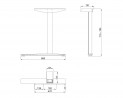 MILADESIGN podnož krajná Linear LN3601 strieborná