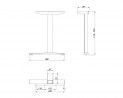 MILADESIGN podnož krajná Linear LN3403 strieborná
