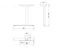 MILADESIGN podnož krajná Linear LN3401 strieborná