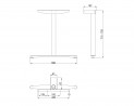 MILADESIGN podnož stredová noha Linear LN3302 strieborná