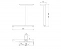MILADESIGN podnož krajná noha Linear LN3301 strieborná