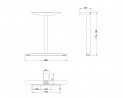 MILADESIGN podnož stredová noha Linear LN3102 strieborná