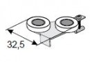 SEVROLL horný vozík Simple (10mm Fala ) asym