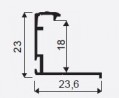 SEVROLL 01598 Slim Line II rámová lišta 18mm 2,7m strieborná