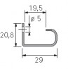 HETTICH 9136107 Top line M dverná lišta 2,05m