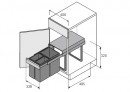 HETTICH 9132346 Odpadkový kôš Bin.it Trio 400