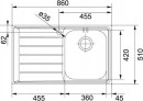 FRANKE Drez NEX 611/2P 860 x 510mm nerez