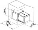 BLANCO 517468 Sorter SELECT BOTTON Pro 45/2 Automatic výsuv otvorením dvierok