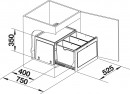 BLANCO 517469 Sorter SELECT BOTTON Pro 60/3 Manuell výsuv ručný