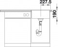 BLANCO 517166 Drez DALAGO 45-F antracit s excentrom SILGRANIT PuraDur