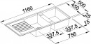 BLANCO 515597 drez ZIA 8 S biela bez excentru SILGRANIT PuraDur