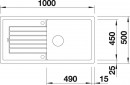 BLANCO 517568 Drez ZIA XL 6 S antracit bez excentru SILGRANIT PuraDur