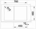 BLANCO 514724 drez ZIA 45 S antracit s excentrom SILGRANIT PuraDur