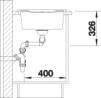 BLANCO 513064 drez METRA 8 S biela bez excentru SILGRANIT PuraDur