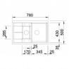 BLANCO 513468 drez METRA 6 S Compact biela s excentrom SILGRANIT PuraDur
