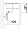 BLANCO 513187 Drez METRA 45 S biela bez excentru SILGRANIT PuraDur