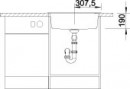 BLANCO 514199 Drez DALAGO 6 biela s excentrom SILGRANIT PuraDur