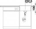 BLANCO 517156 Drez DALAGO 45 antracit s excentrom SILGRANIT PuraDur