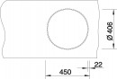 BLANCO 513306 Drez RONDOSOL 3 1/2" nerez leštený bez excentra