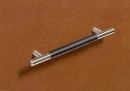 HETTICH 9070144 Úchytka BYZANTIA 188/128 mm tmavo hnedá koža/imitácia nehrdzavej