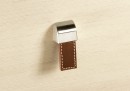 HETTICH 9113451 Knobka AGNA 20x50x25 mm hnedá koža/imitácia nerezi