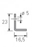 HETTICH 9117418 Top line M/35 dver.lišta 2,05