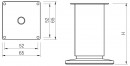 StrongLegs nábytková noha FS001, 150Rmm, chróm lesklý
