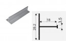 SEVROLL 01710 Spojovacia lišta H04/18 3M strieborná