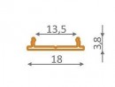 StrongLumio úchytkový profil Fix pre LED profily 2000mm
