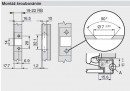 BLUM 70T950A.TL alu naložený pre Tip-on