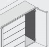 BLUM 71T9650 polonaložený pre silné dvere 95°