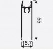 SEVROLL spod. krycia lišta 1,7m 10mm oliva kartáč