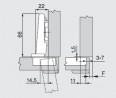 BLUM 71B9550 naložený silné dv. s tlmením 95°