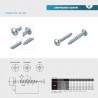 StrongFix Skrutka PZ PH 4x20 pologuľatá hlava biely Zn PZ2