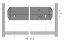 HETTICH 9039373 Mostik vložený 600 mm čierný