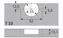 HETTICH 77734 Selekta pre 2000 miska TH32/52x5,5